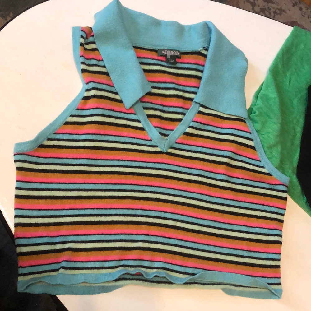 Collared crop top